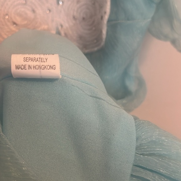 Regencycore J2 baby blue dusk blouse size M wave soft fabric sheer fairycor 100 - Picture 9 of 12